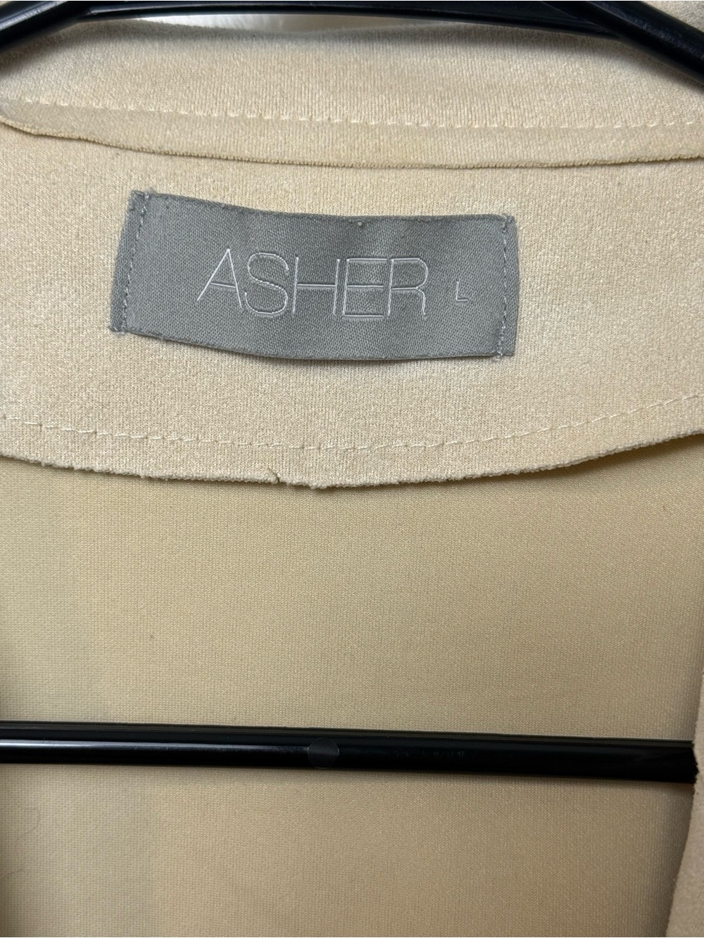 Asher Studded Faux Suede Moto Jacket Cream Ivory Size Large - Picture 4 of 7